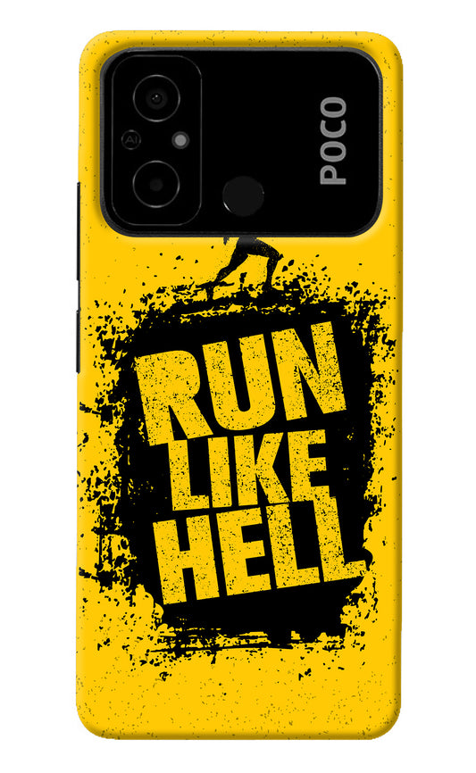 Run Like Hell Poco C55 Back Cover