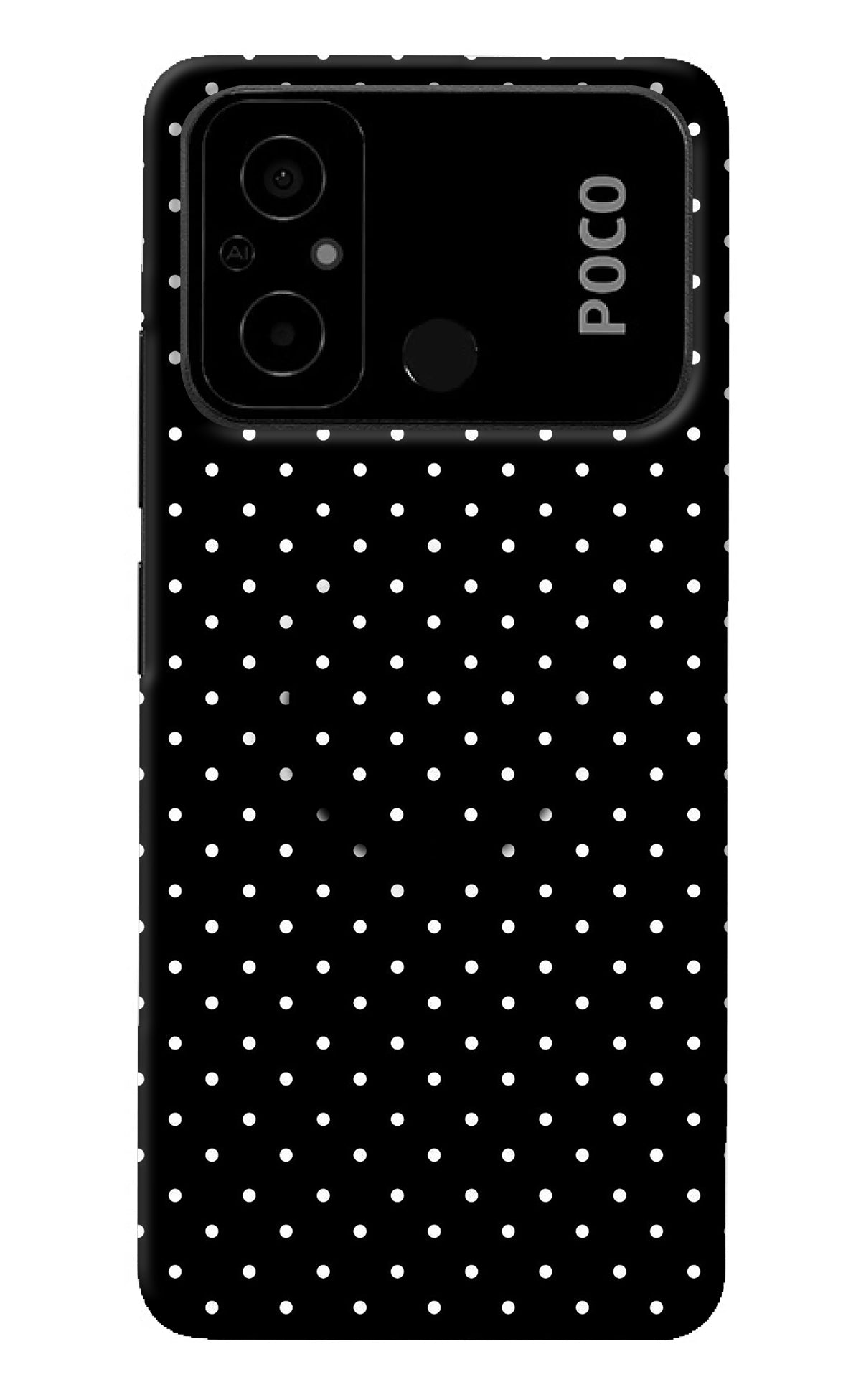 White Dots Poco C55 Pop Case