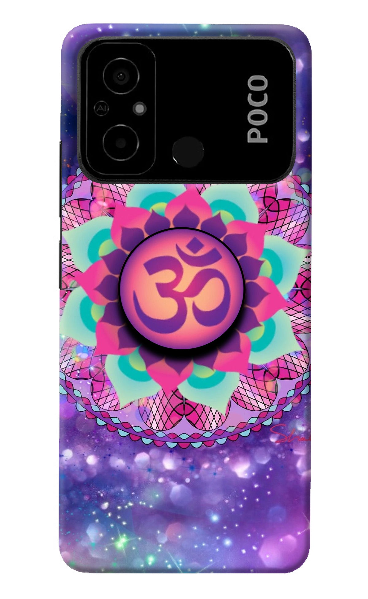 Om Purple Poco C55 Pop Case