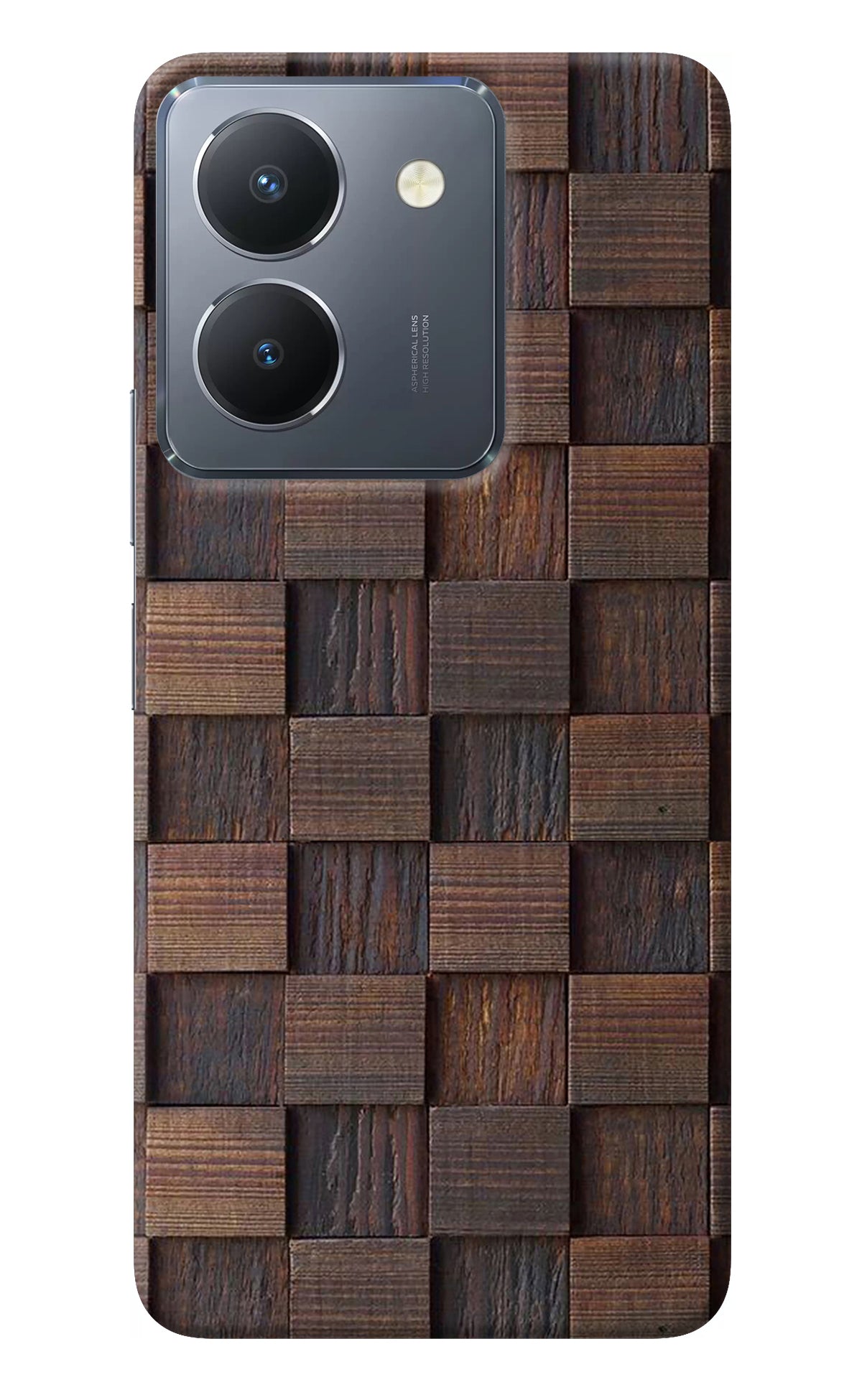 Wooden Cube Design Vivo Y36 Back Cover