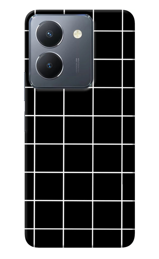 White Grid Vivo Y36 Back Cover