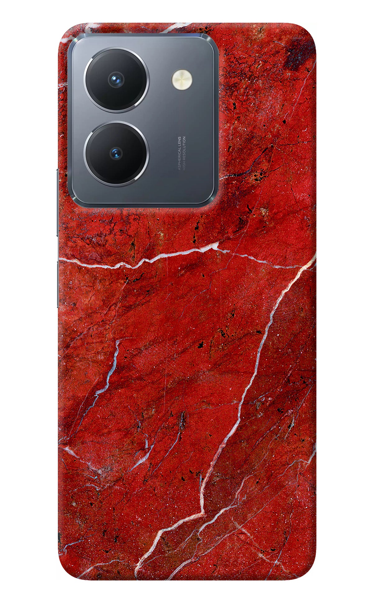 Red Marble Design Vivo Y36 Back Cover