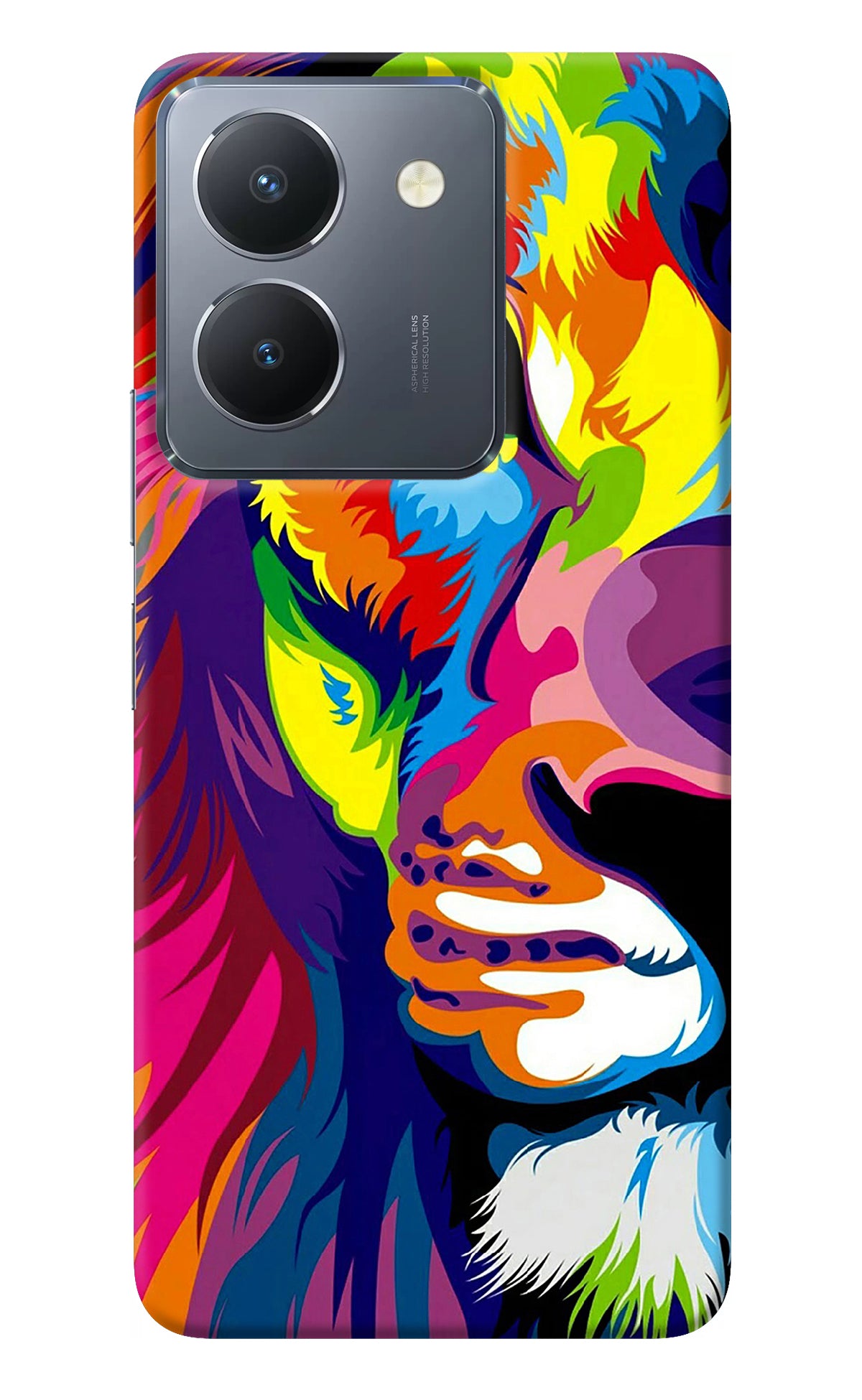 Lion Half Face Vivo Y36 Back Cover