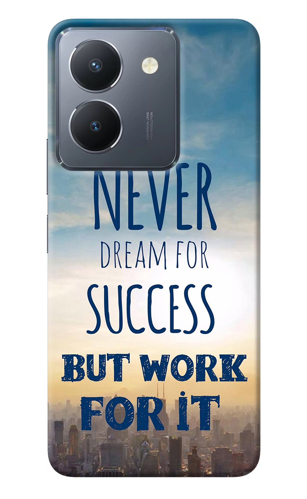 Never Dream For Success But Work For It Vivo Y36 Back Cover