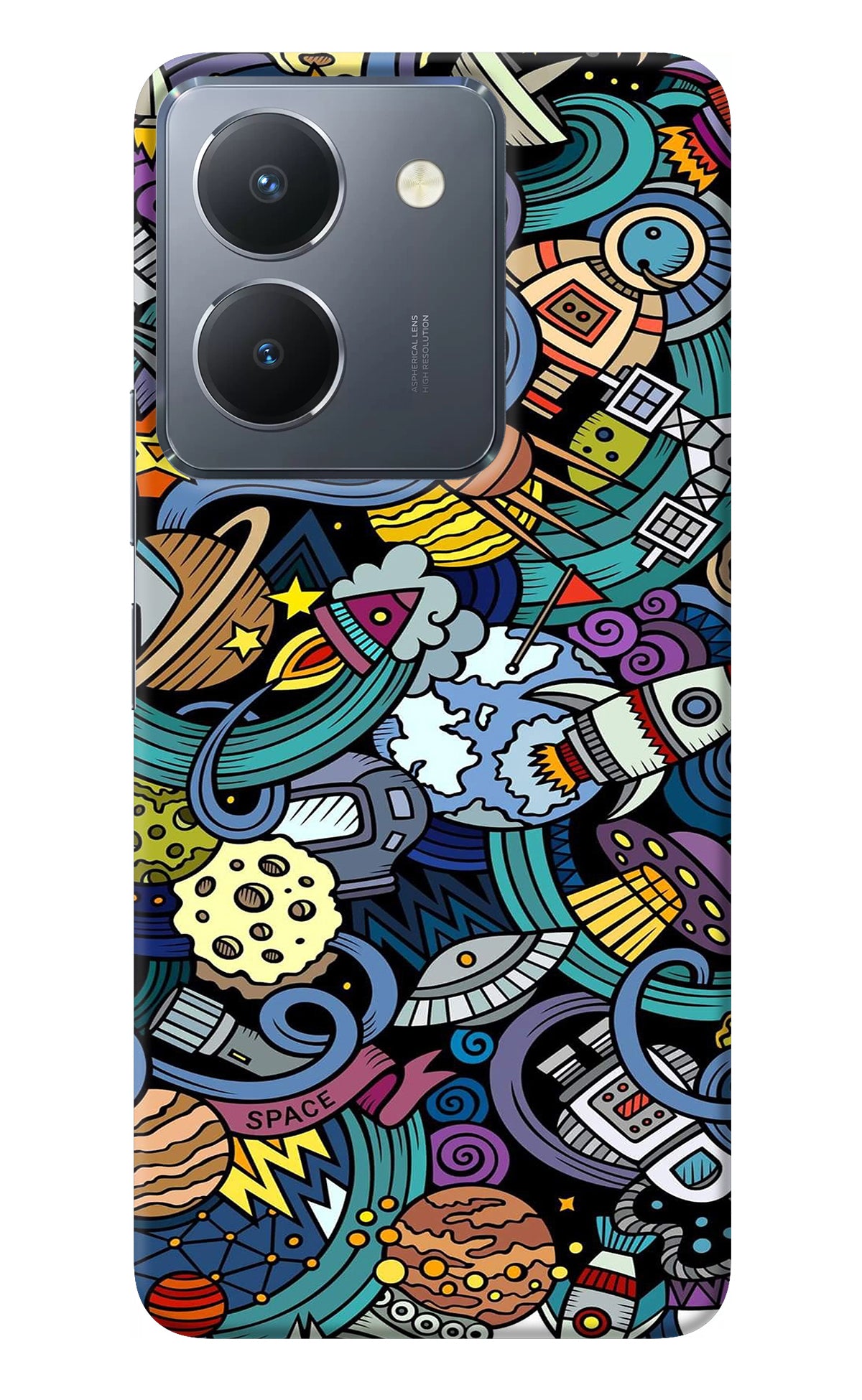 Space Abstract Vivo Y36 Back Cover