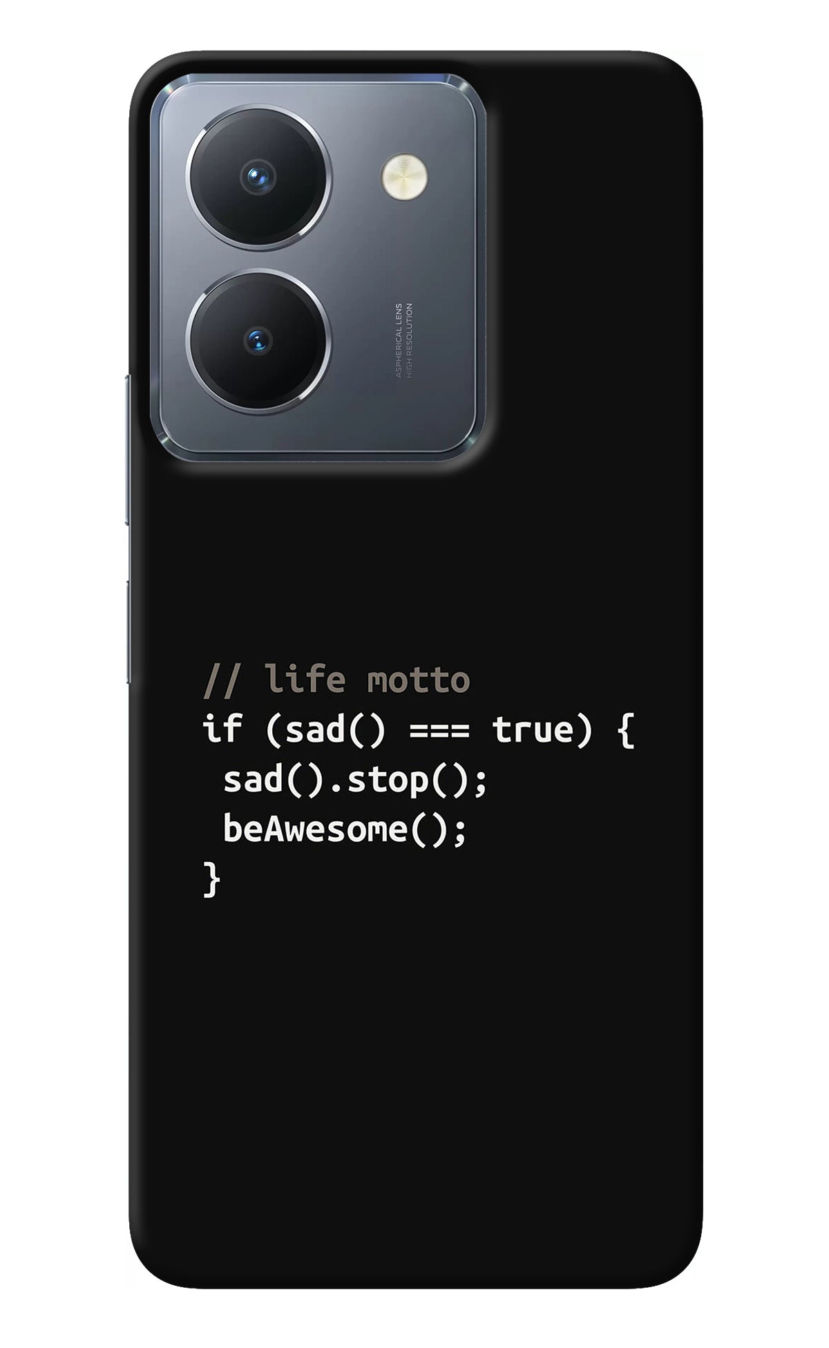 Life Motto Code Vivo Y36 Back Cover