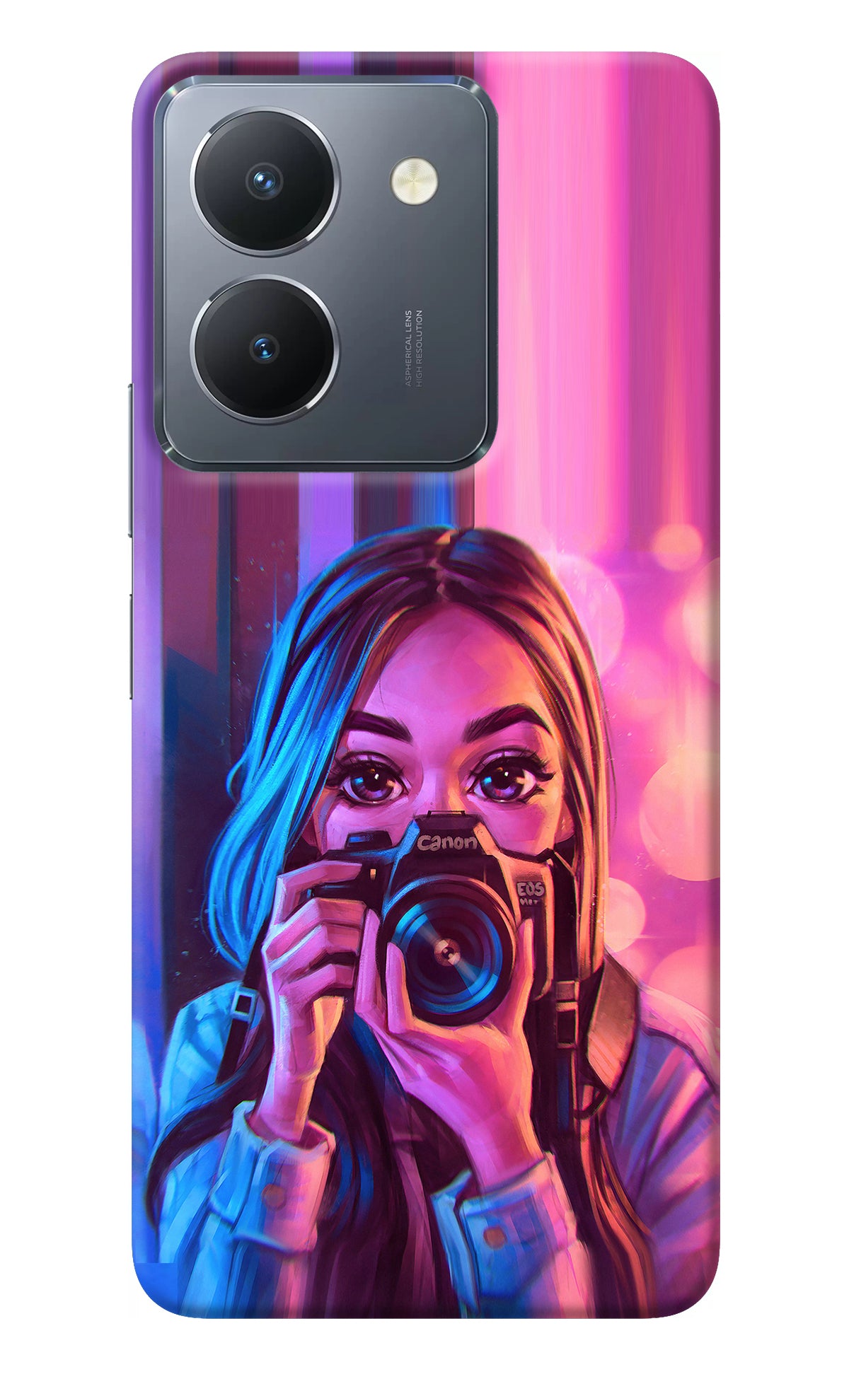 Girl Photographer Vivo Y36 Back Cover