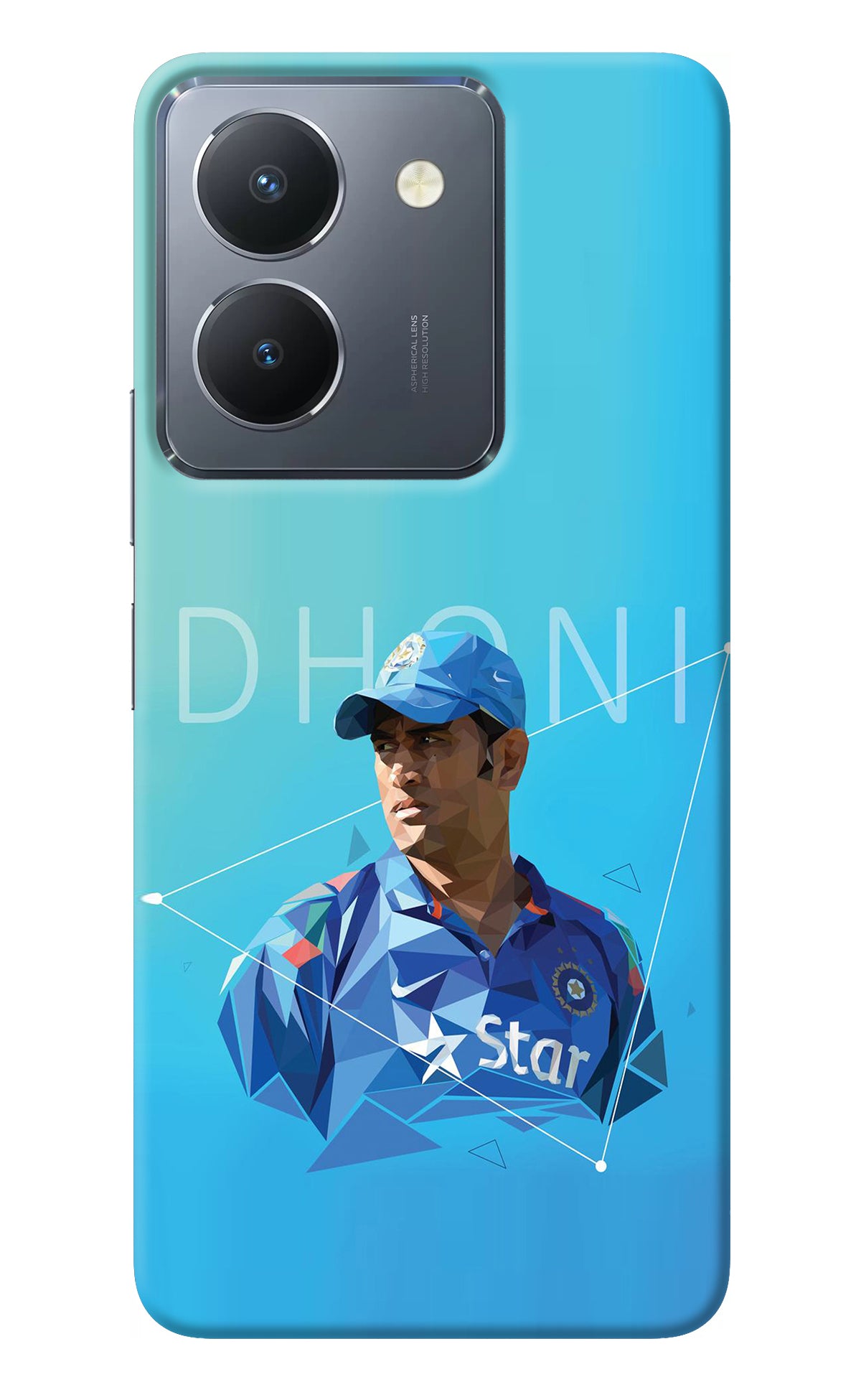 Dhoni Artwork Vivo Y36 Back Cover