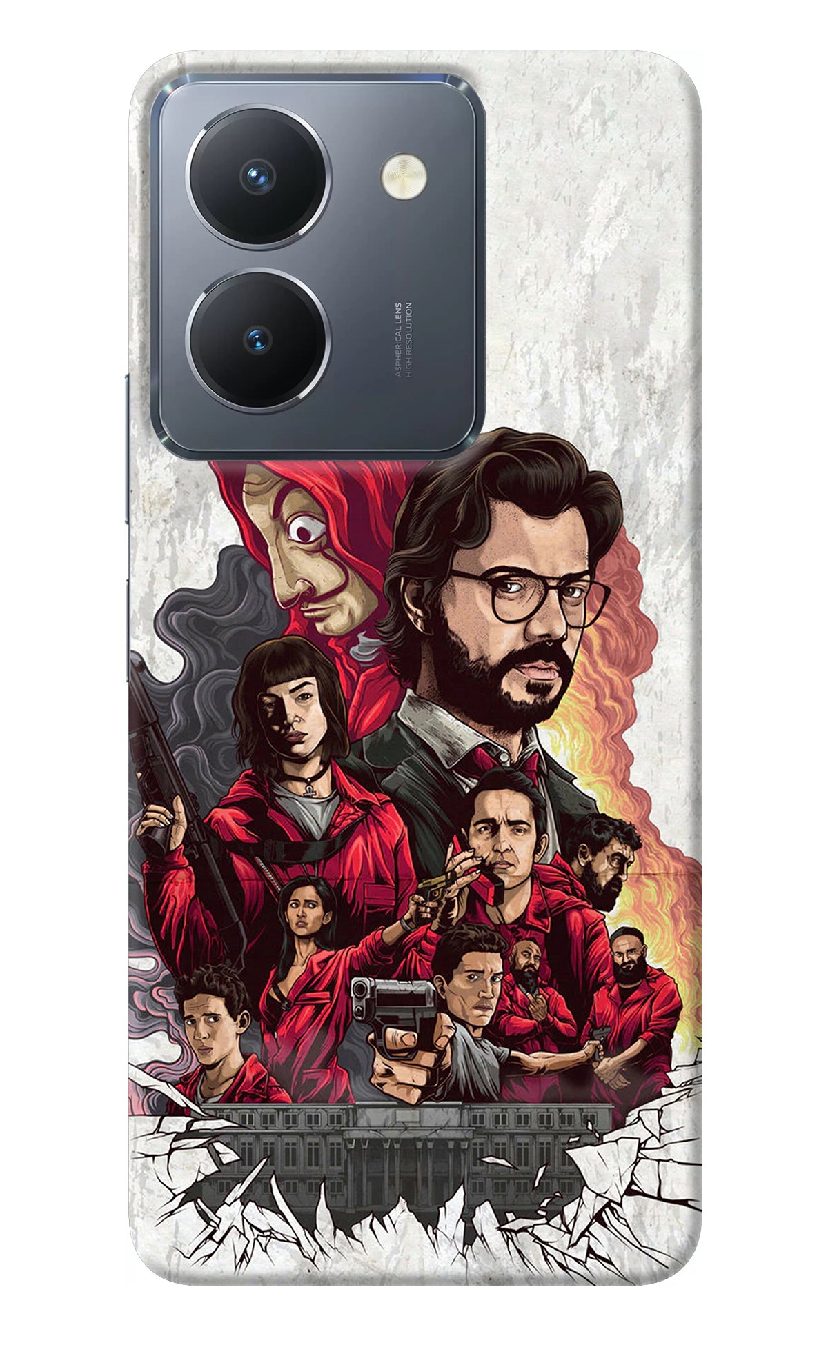 Money Heist Artwork Vivo Y36 Back Cover