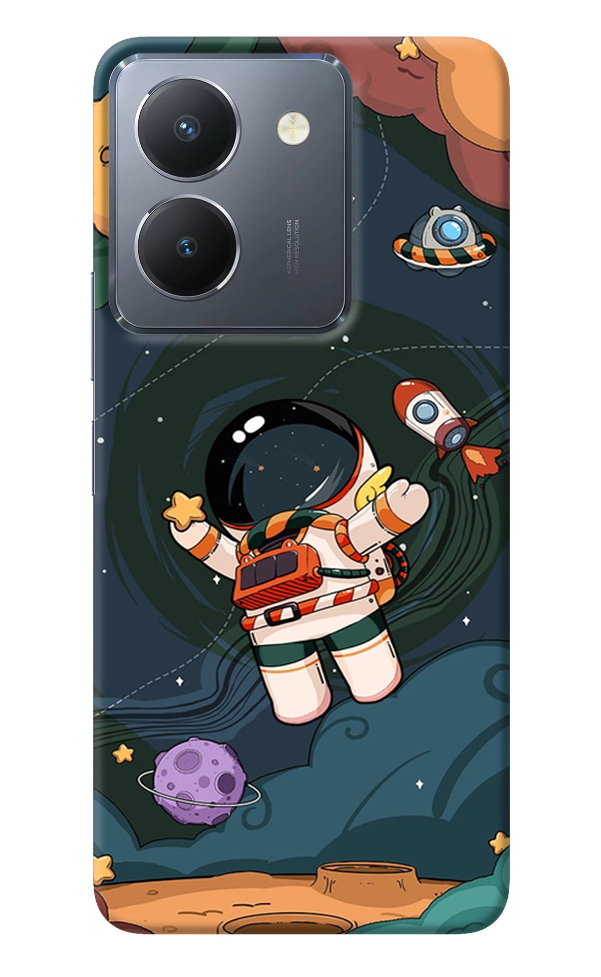 Cartoon Astronaut Vivo Y36 Back Cover