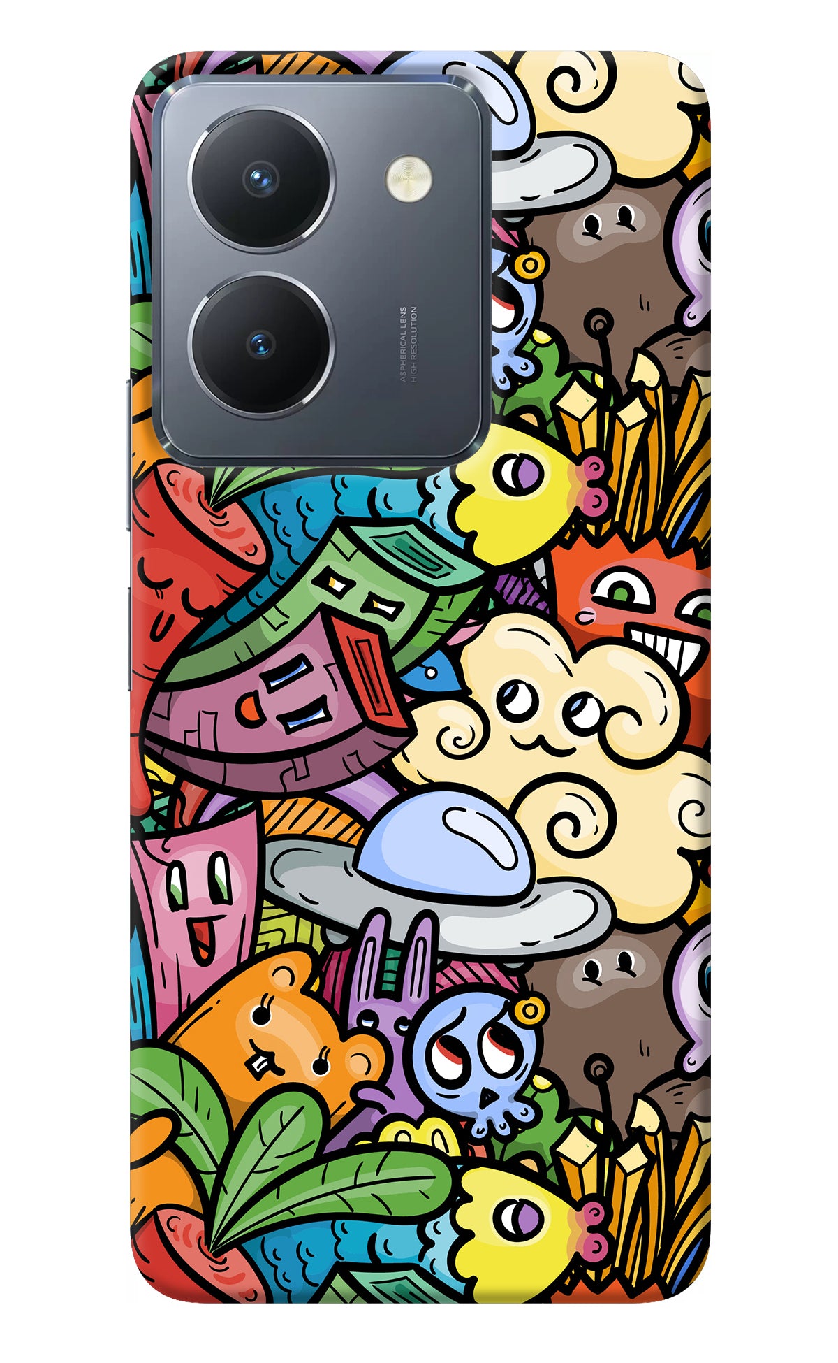 Veggie Doodle Vivo Y36 Back Cover