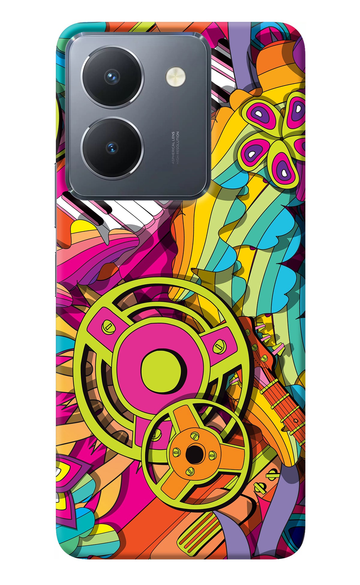 Music Doodle Vivo Y36 Back Cover