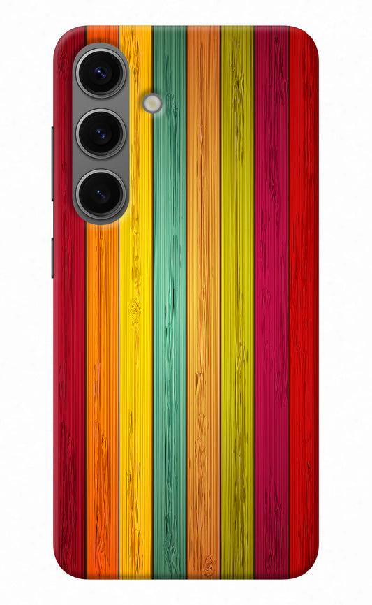 Multicolor Wooden Samsung S24 Back Cover