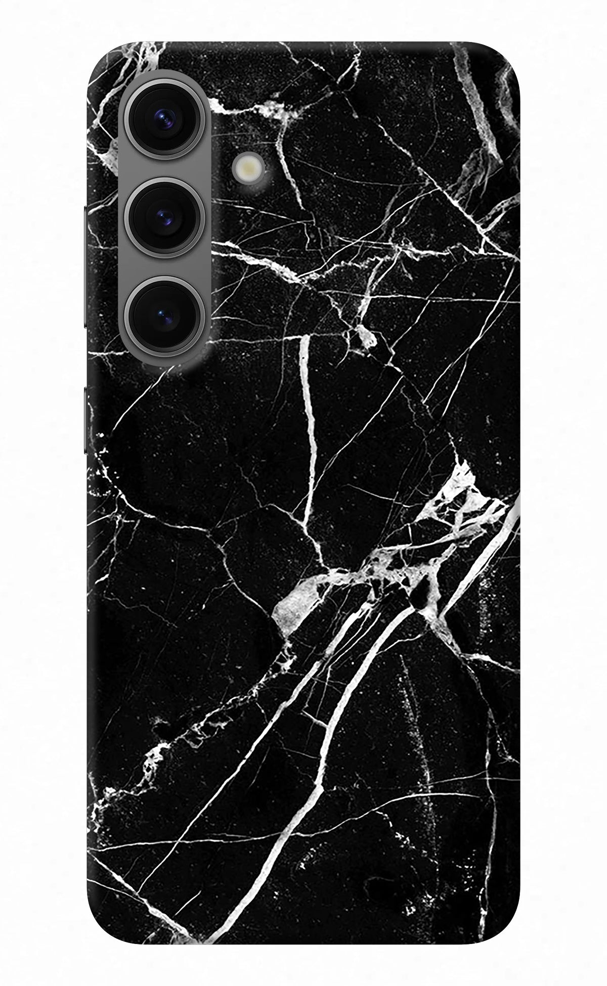 Black Marble Pattern Samsung S24 Back Cover