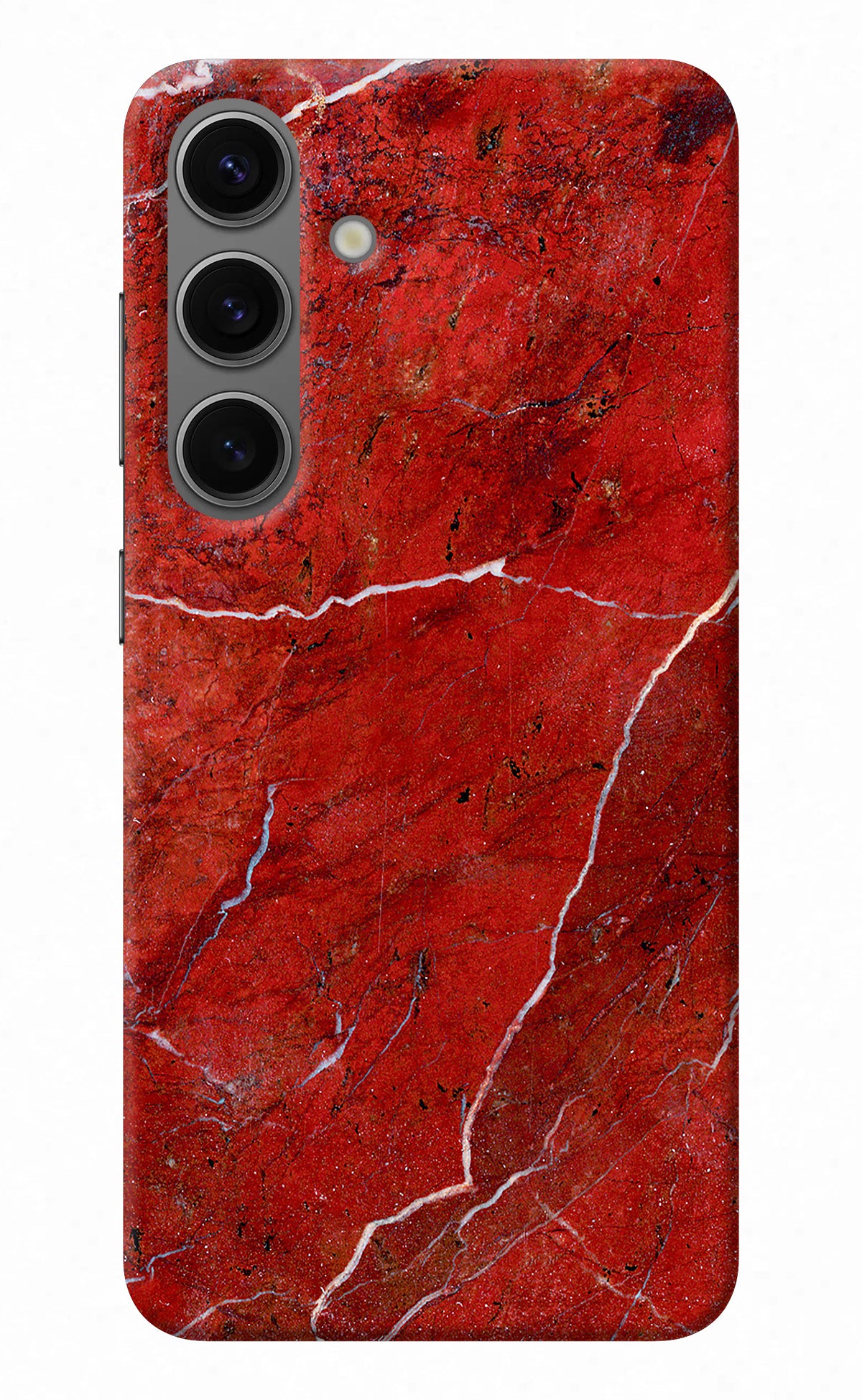 Red Marble Design Samsung S24 Back Cover