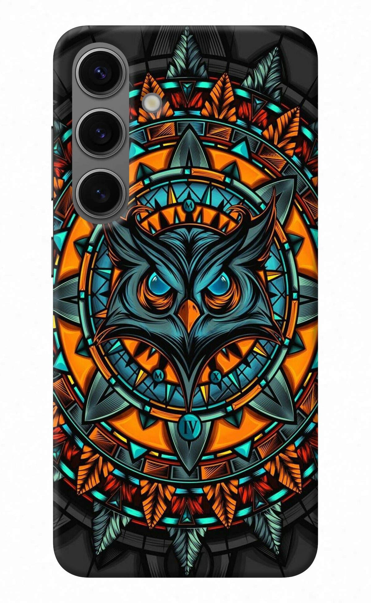 Angry Owl Art Samsung S24 Back Cover