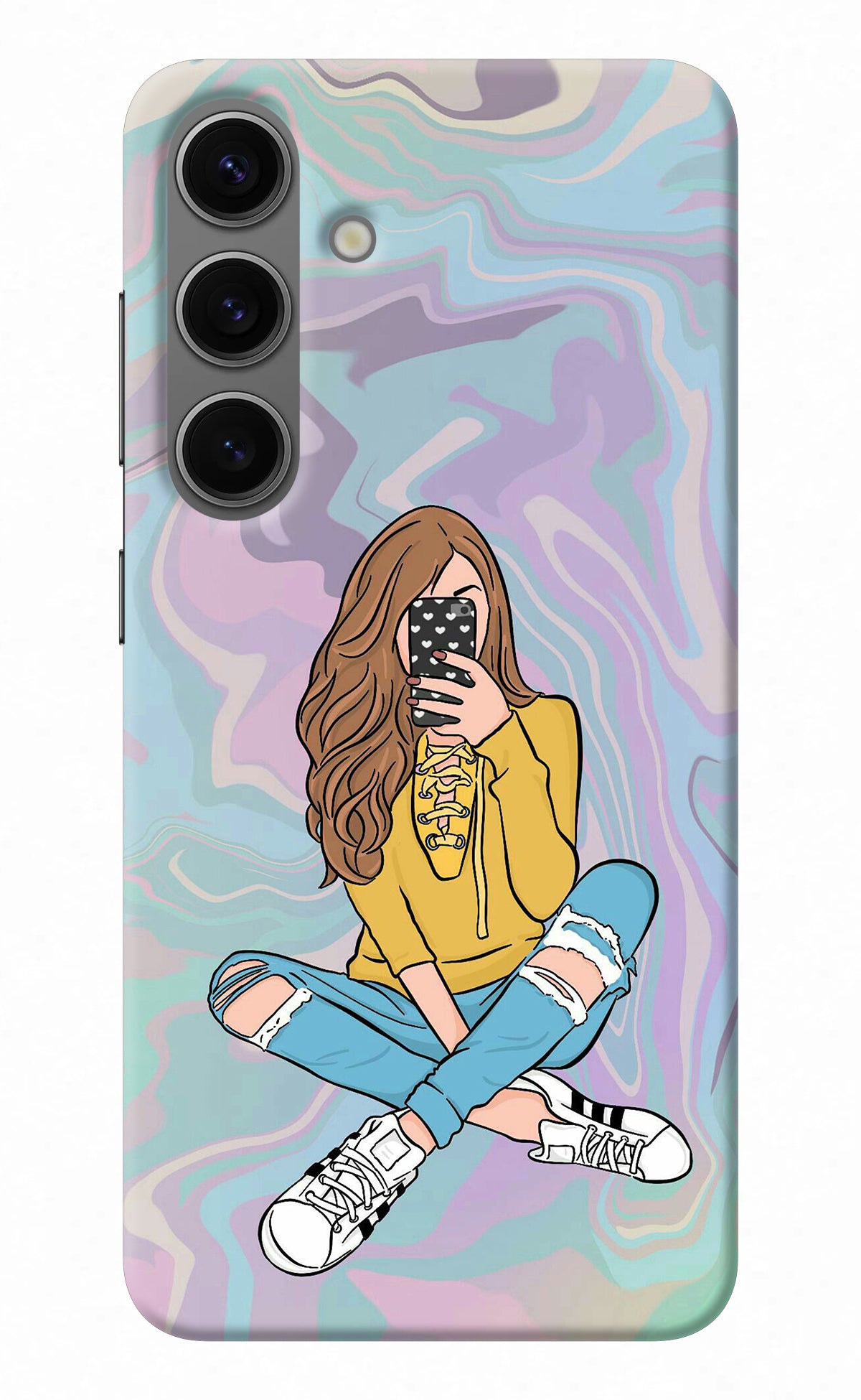 Selfie Girl Samsung S24 Back Cover