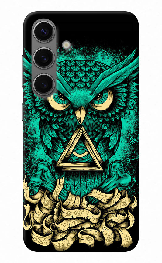 Green Owl Samsung S24 Back Cover