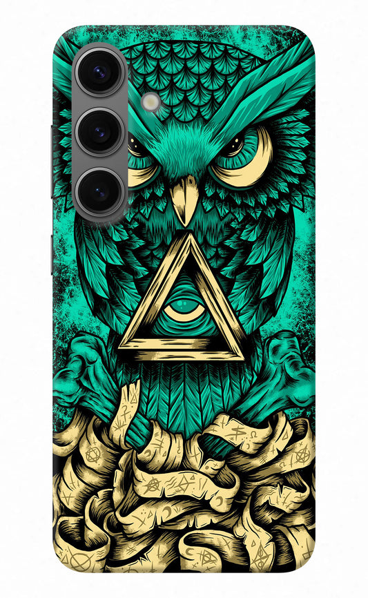 Green Owl Samsung S24 Back Cover