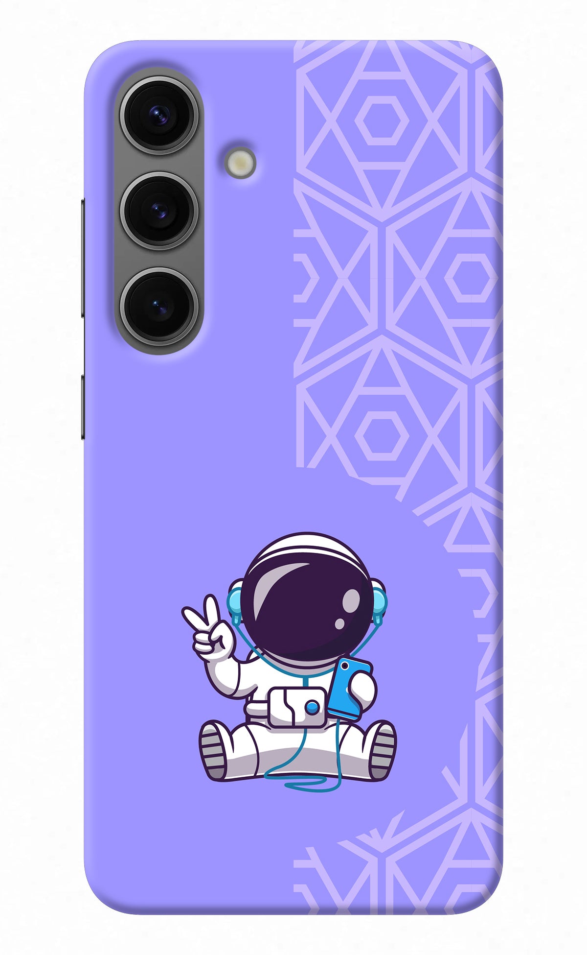 Cute Astronaut Chilling Samsung S24 Back Cover