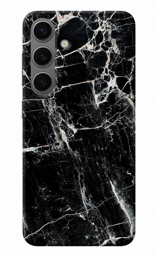 Black Marble Texture Samsung S24 Plus Back Cover