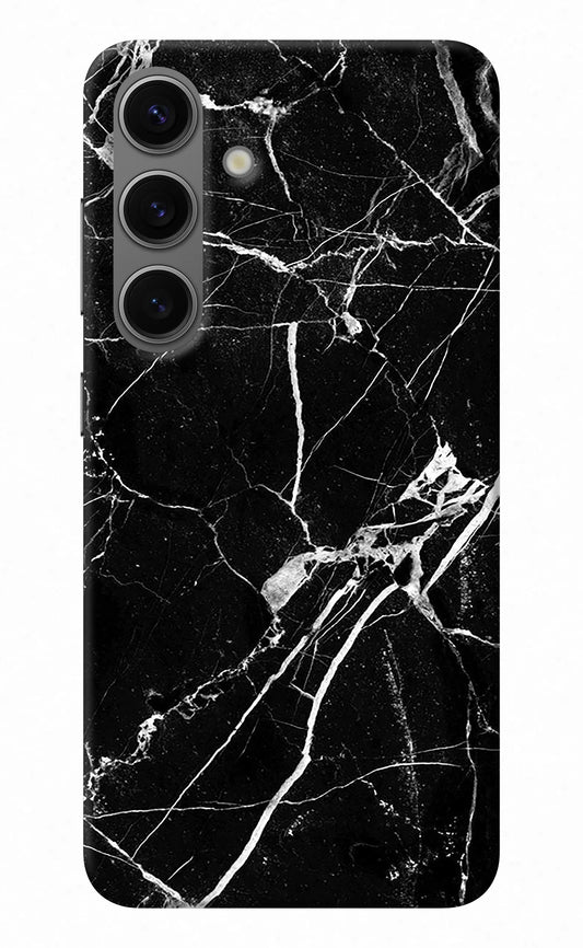 Black Marble Pattern Samsung S24 Plus Back Cover