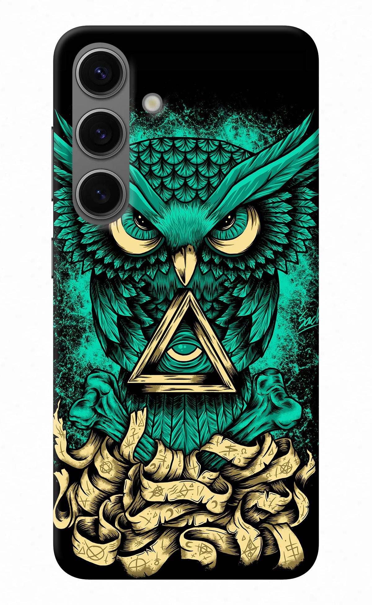 Green Owl Samsung S24 Plus Back Cover