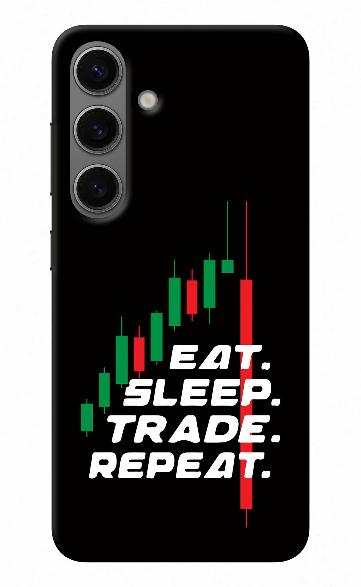 Eat Sleep Trade Repeat Samsung S24 Plus Back Cover