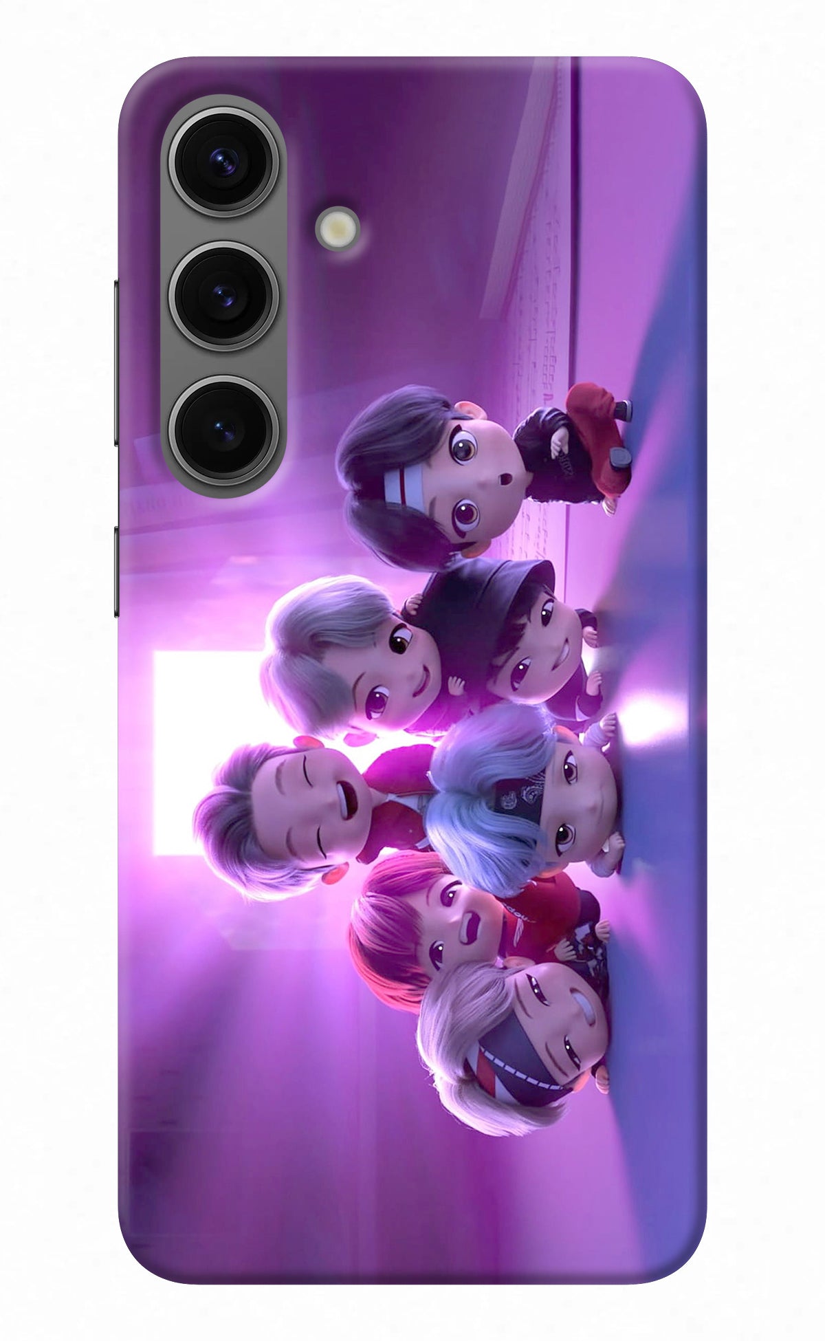 BTS Chibi Samsung S24 Plus Back Cover