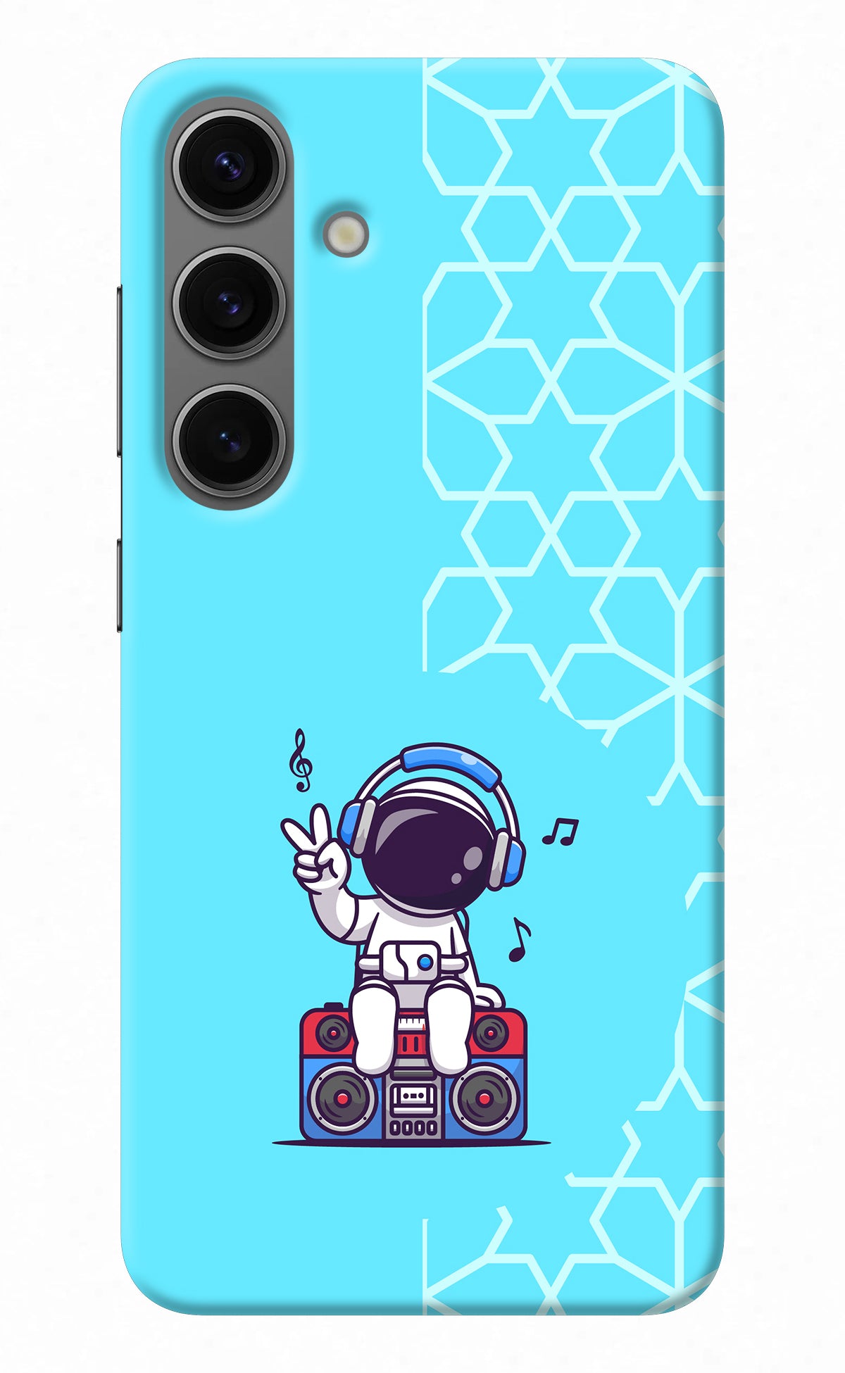 Cute Astronaut Chilling Samsung S24 Plus Back Cover