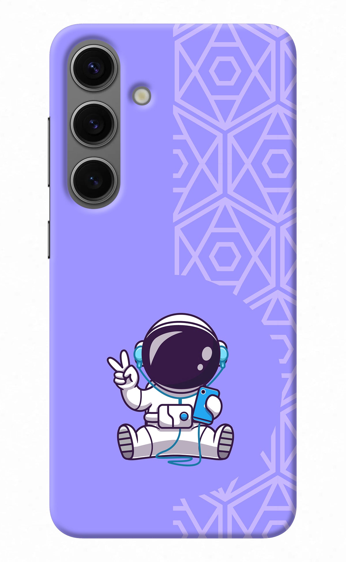 Cute Astronaut Chilling Samsung S24 Plus Back Cover