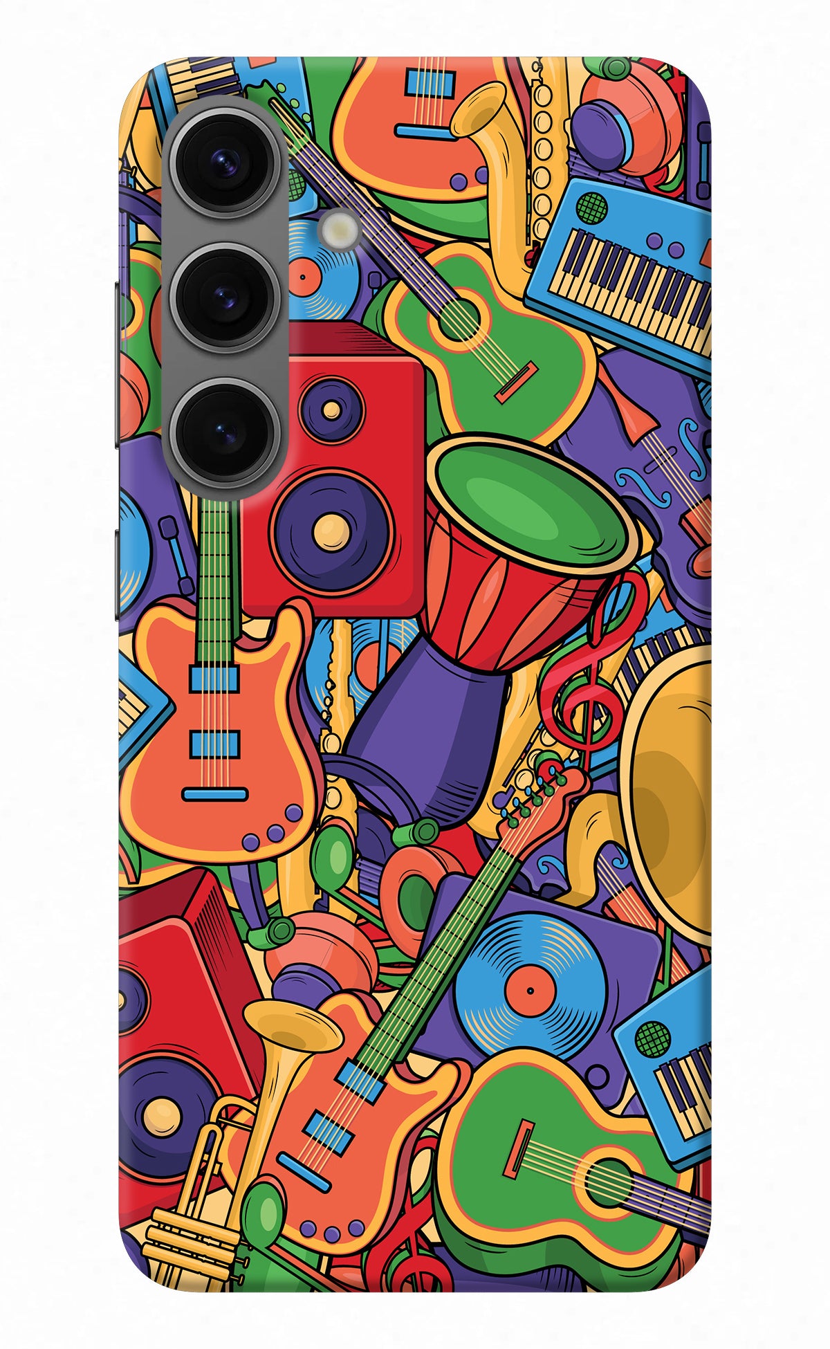 Music Instrument Doodle Samsung S24 Plus Back Cover