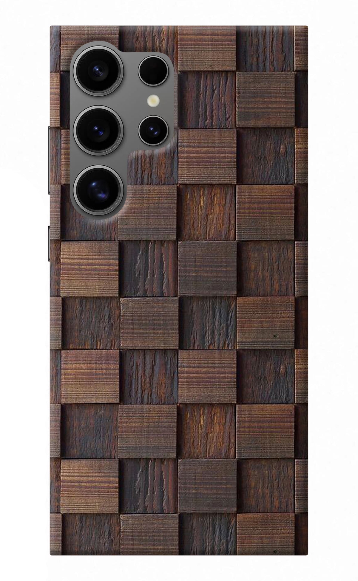 Wooden Cube Design Samsung S24 Ultra Back Cover