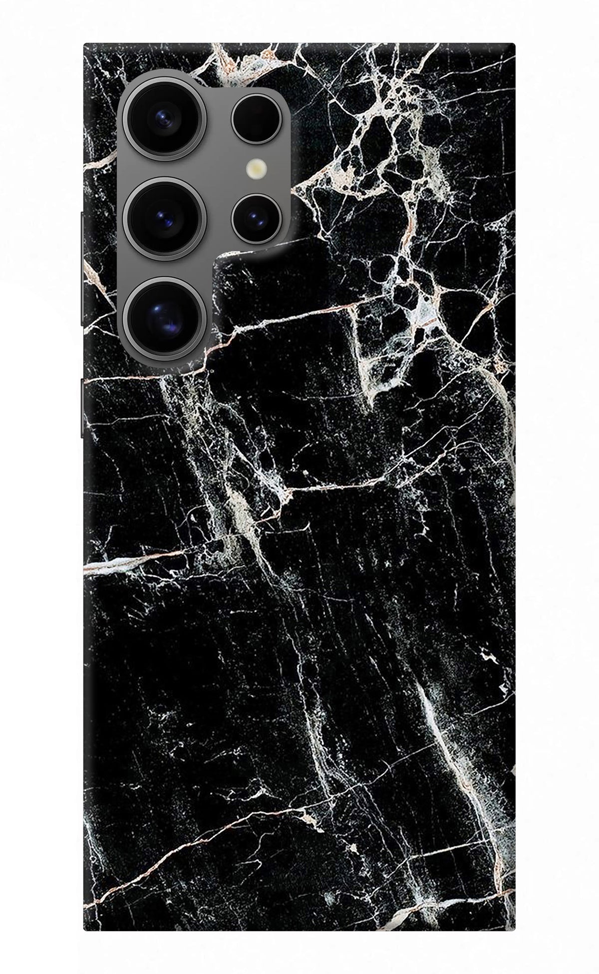 Black Marble Texture Samsung S24 Ultra Back Cover