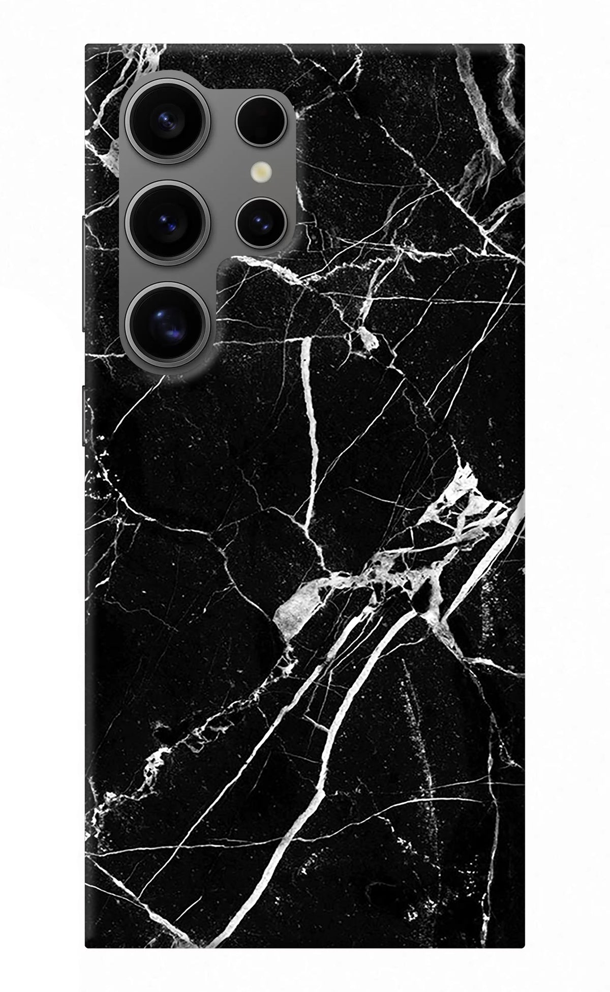 Black Marble Pattern Samsung S24 Ultra Back Cover