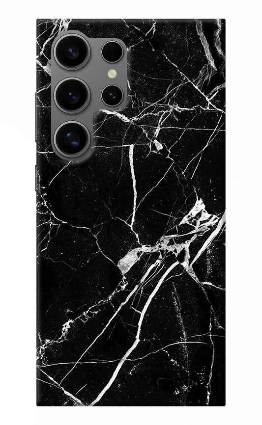 Black Marble Pattern Samsung S24 Ultra Back Cover