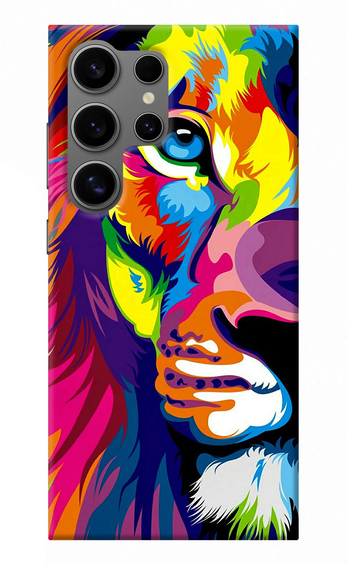 Lion Half Face Samsung S24 Ultra Back Cover