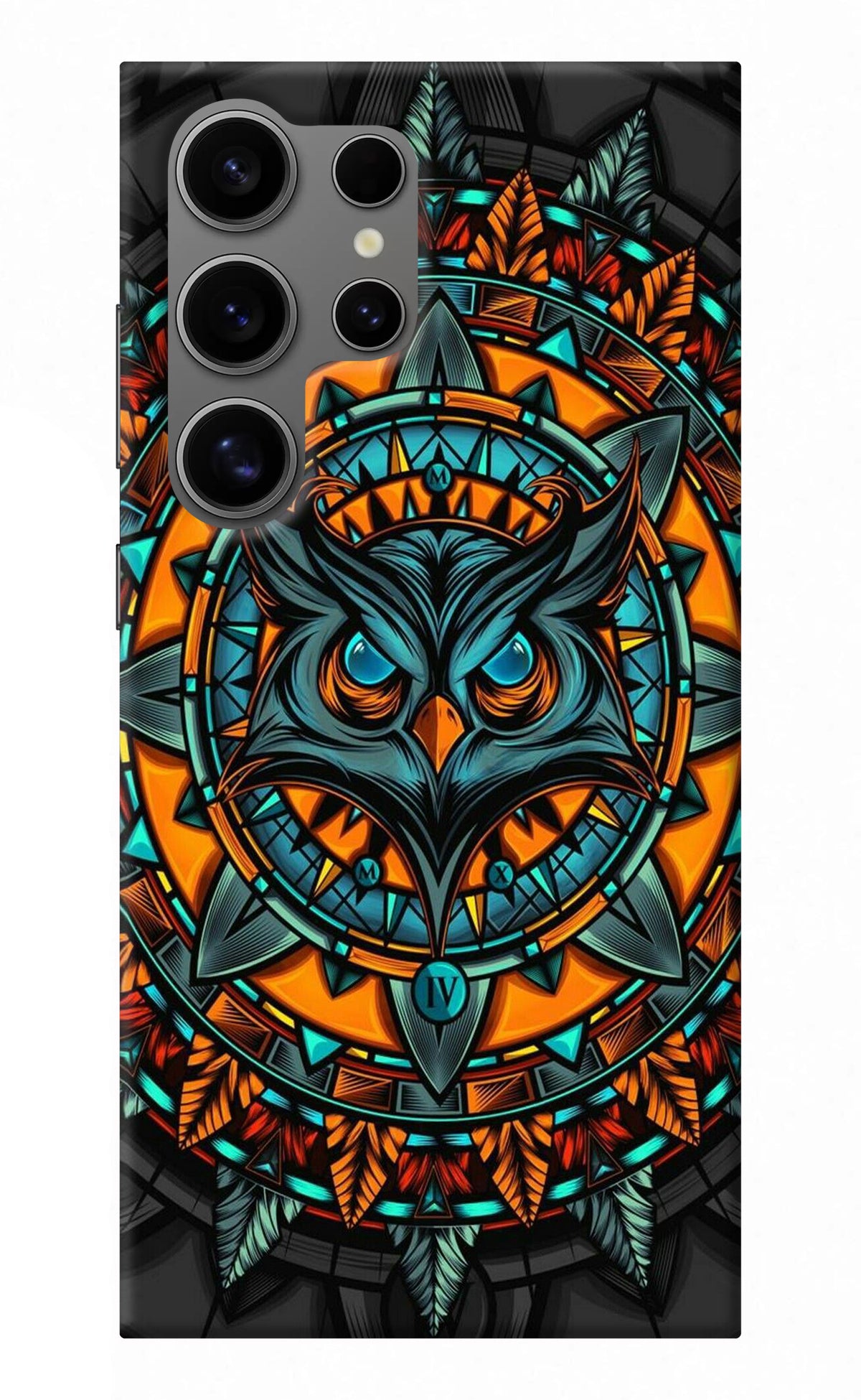 Angry Owl Art Samsung S24 Ultra Back Cover