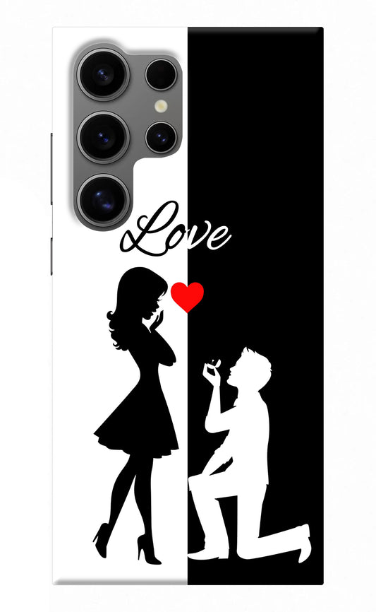 Love Propose Black And White Samsung S24 Ultra Back Cover