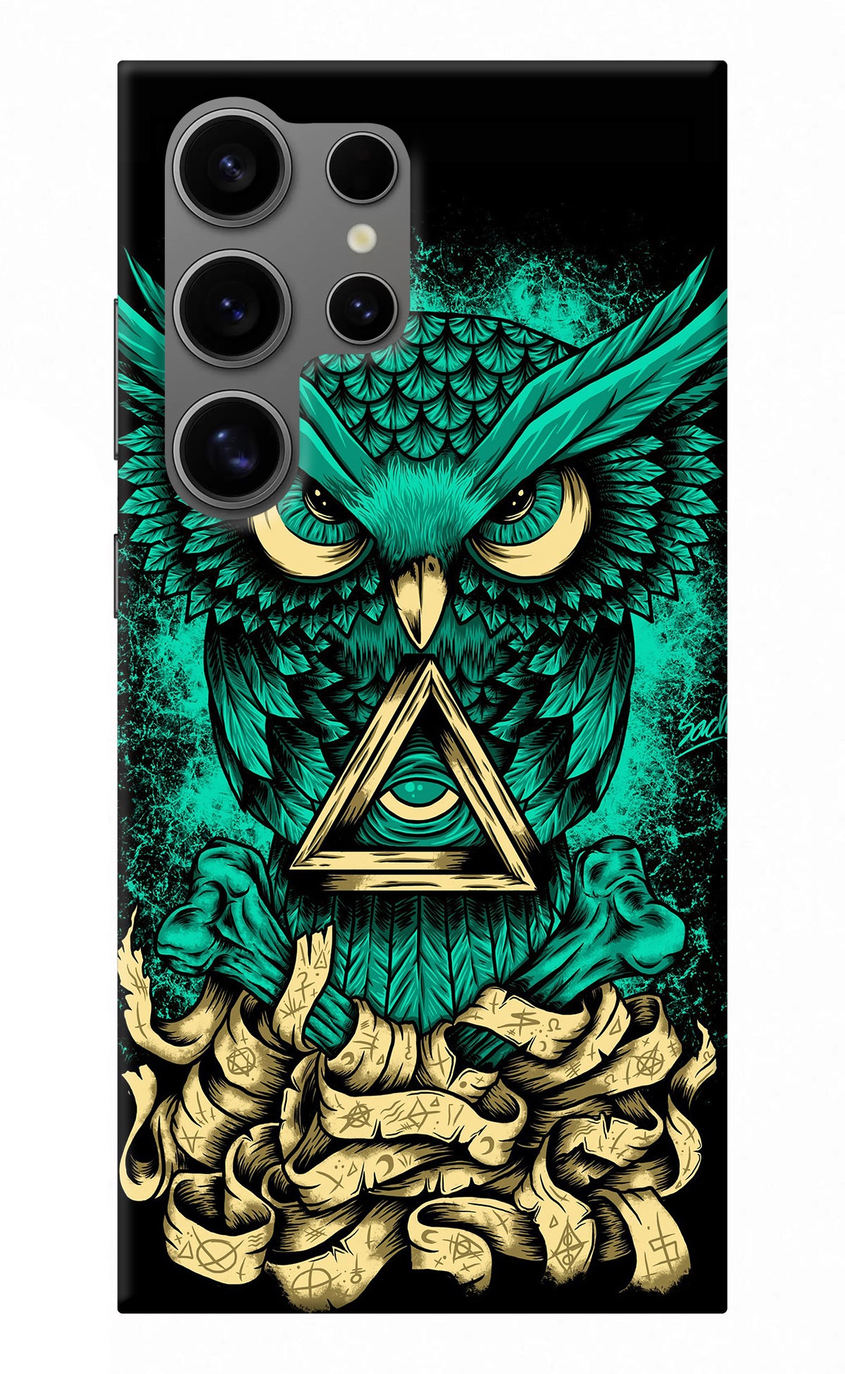 Green Owl Samsung S24 Ultra Back Cover