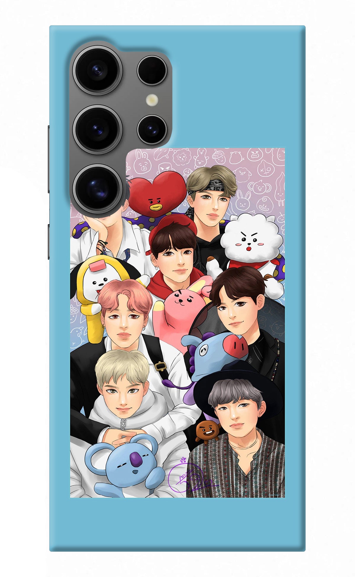 BTS with animals Samsung S24 Ultra Back Cover