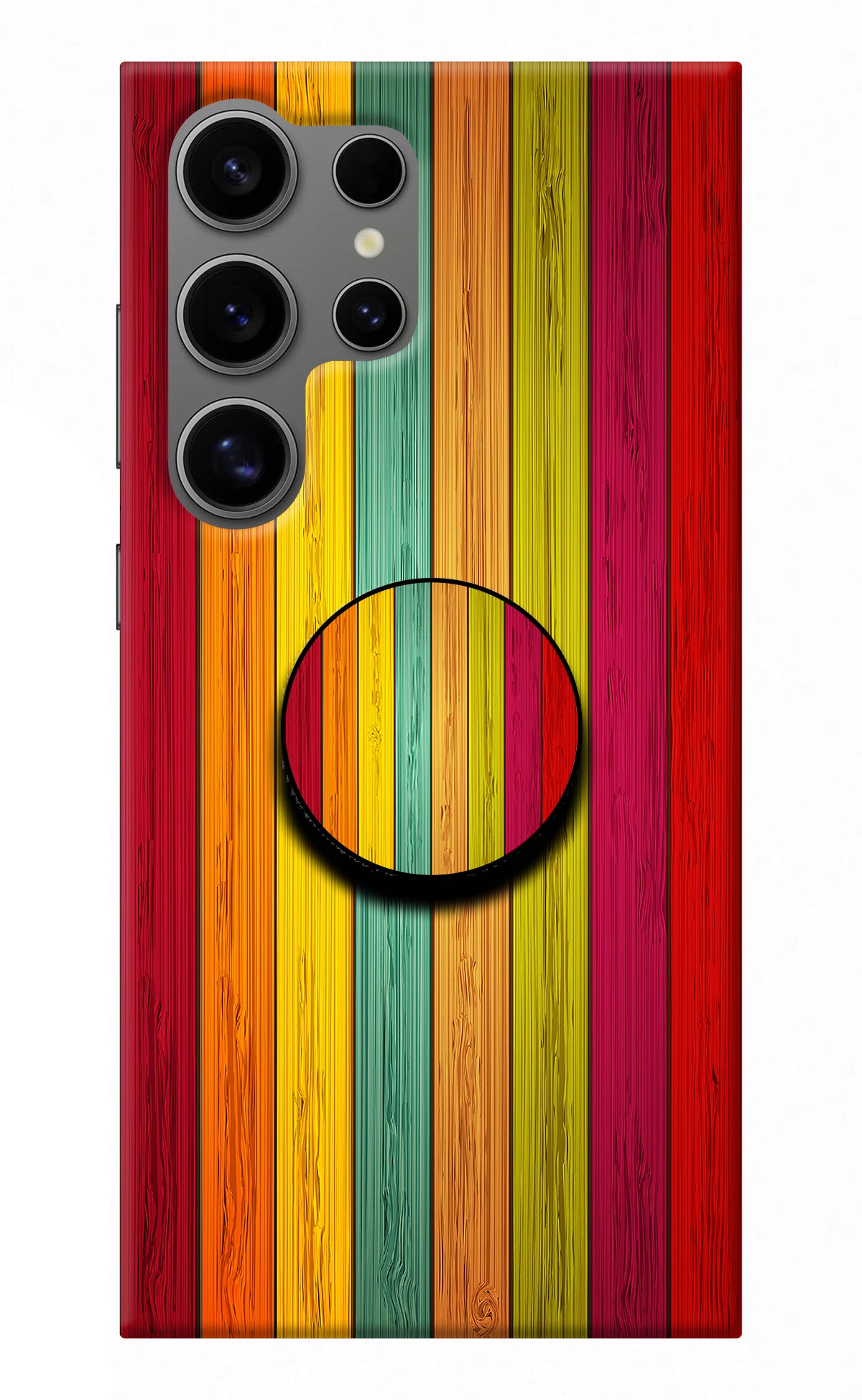 Multicolor Wooden Samsung S24 Ultra Pop Case