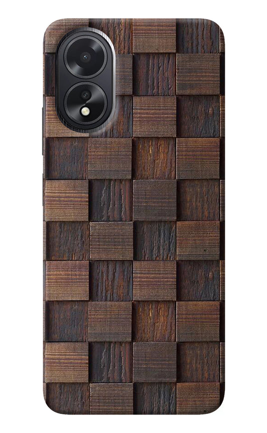 Wooden Cube Design Oppo A18/Oppo A38 Back Cover