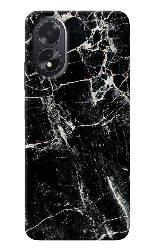 Black Marble Texture Oppo A18/Oppo A38 Back Cover