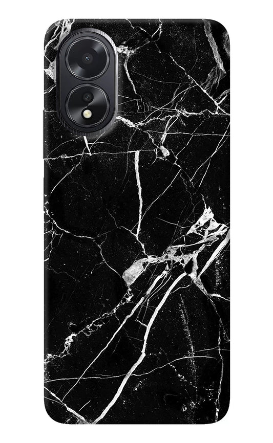 Black Marble Pattern Oppo A18/Oppo A38 Back Cover