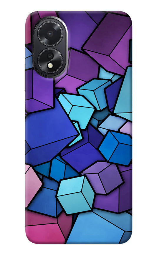 Cubic Abstract Oppo A18/Oppo A38 Back Cover