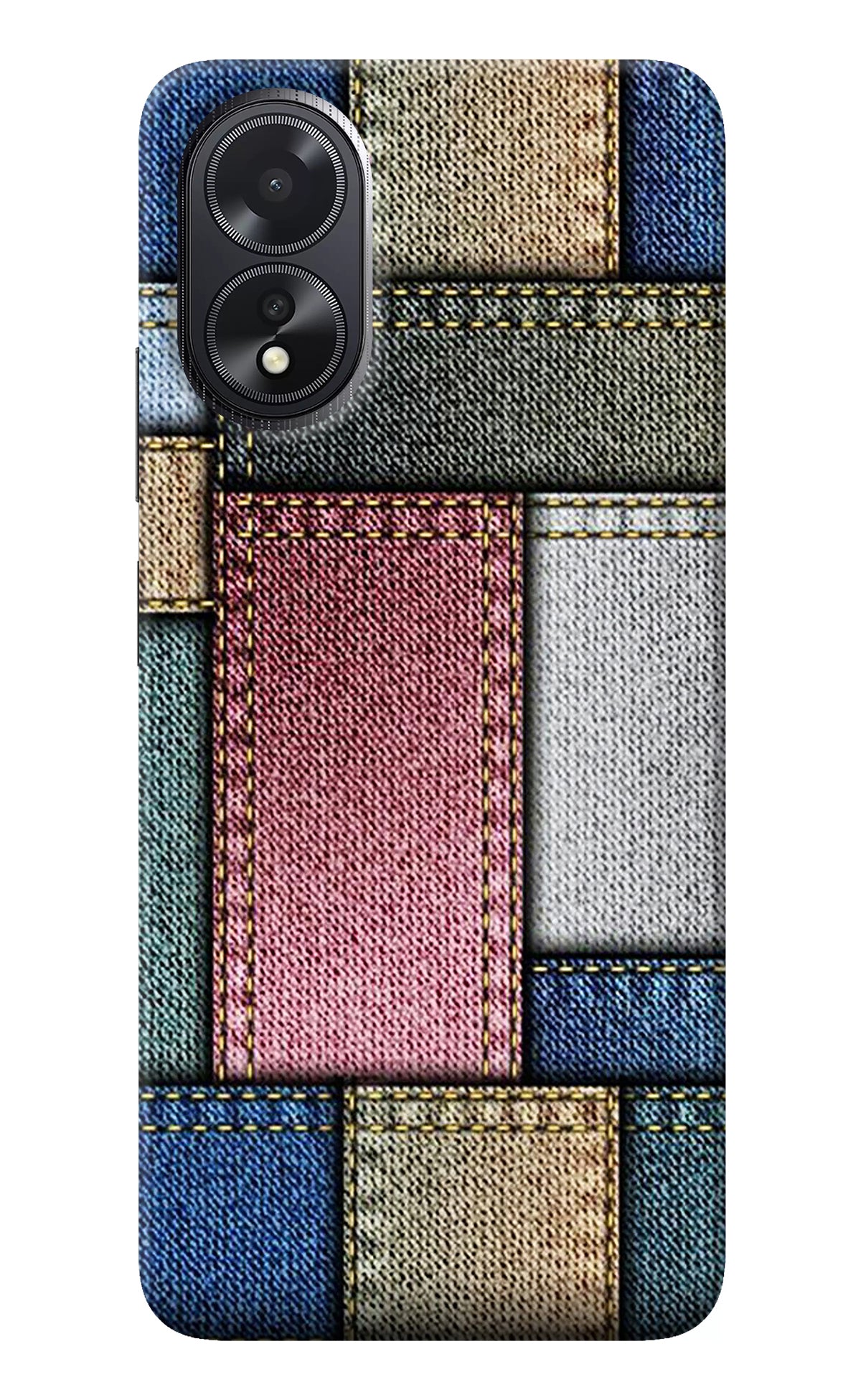 Multicolor Jeans Oppo A18/Oppo A38 Back Cover