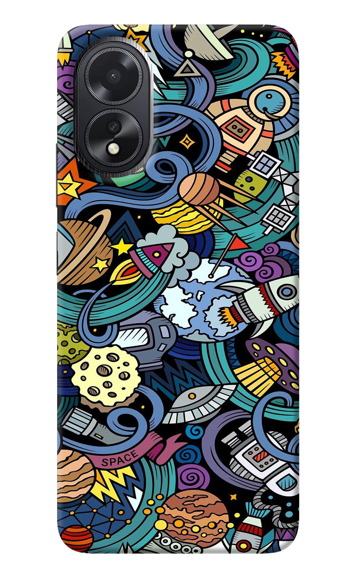 Space Abstract Oppo A18/Oppo A38 Back Cover