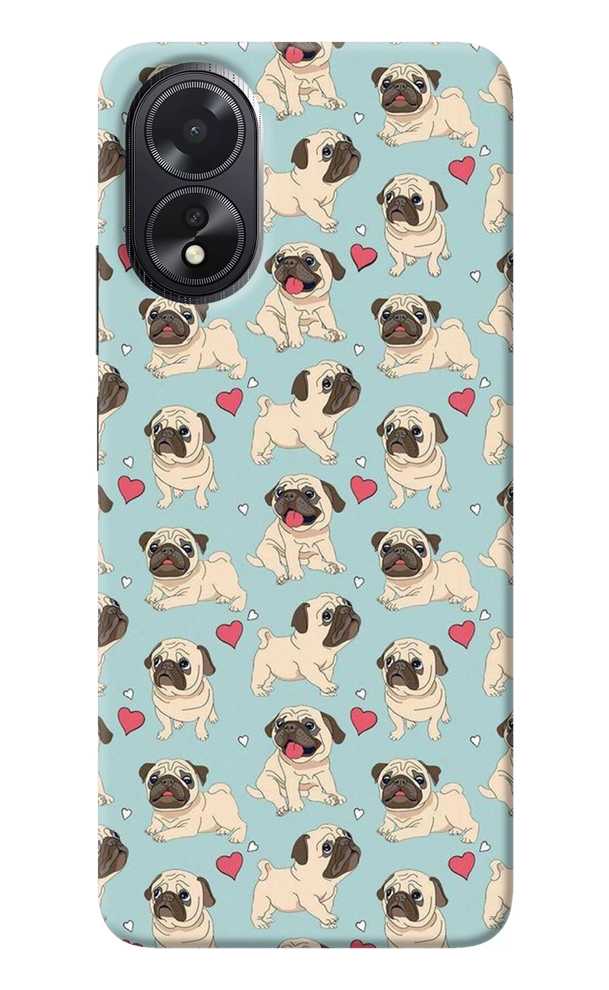 Pug Dog Oppo A18/Oppo A38 Back Cover