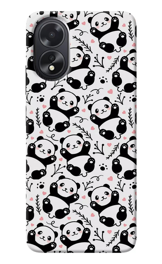 Cute Panda Oppo A18/Oppo A38 Back Cover